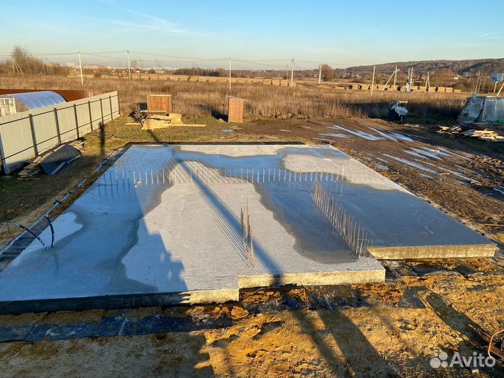 Отмостка Заливка фундамента Бетонные работы