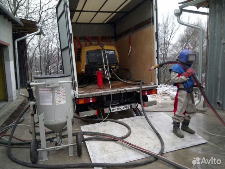 Аренда пескоструйных бочек + компрессор