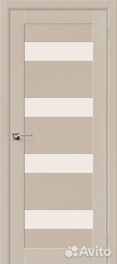 Межкомнатная дверь Модерн-23, остекленная, Latte 6