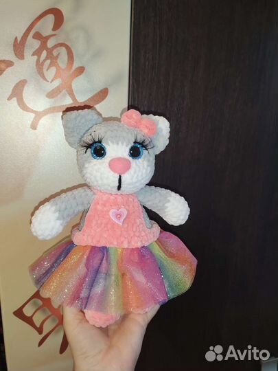 Игрушки вязаные котики