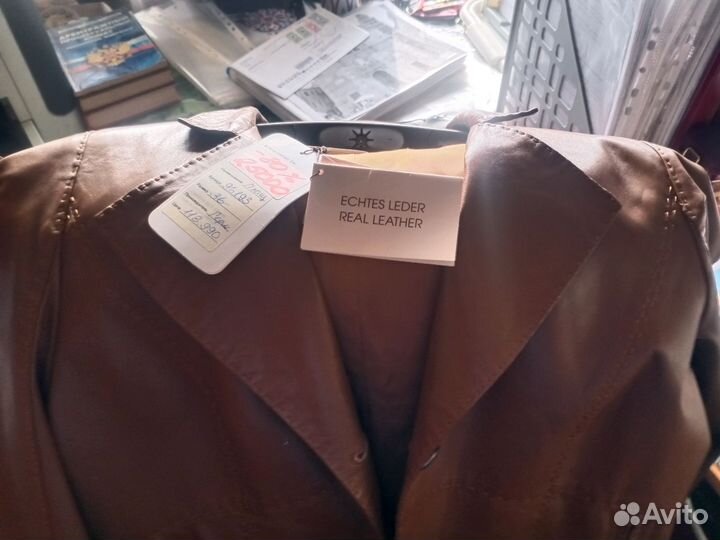 Светлый кожаный плащ Laurel 36:Стиль из Германии