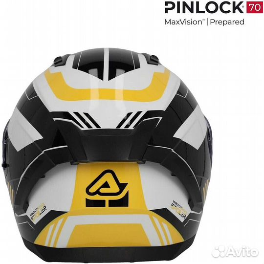 Acerbis X-WAY graphic Full Face Motorcycle Мотошлем Black Yellow