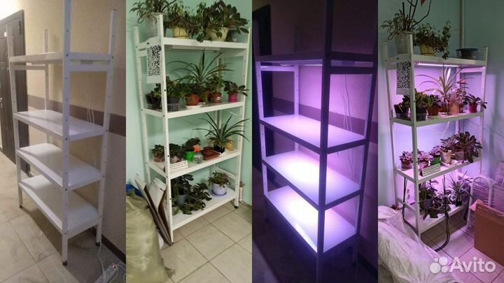 Стеллаж для растений с светодиодными Фитолампами