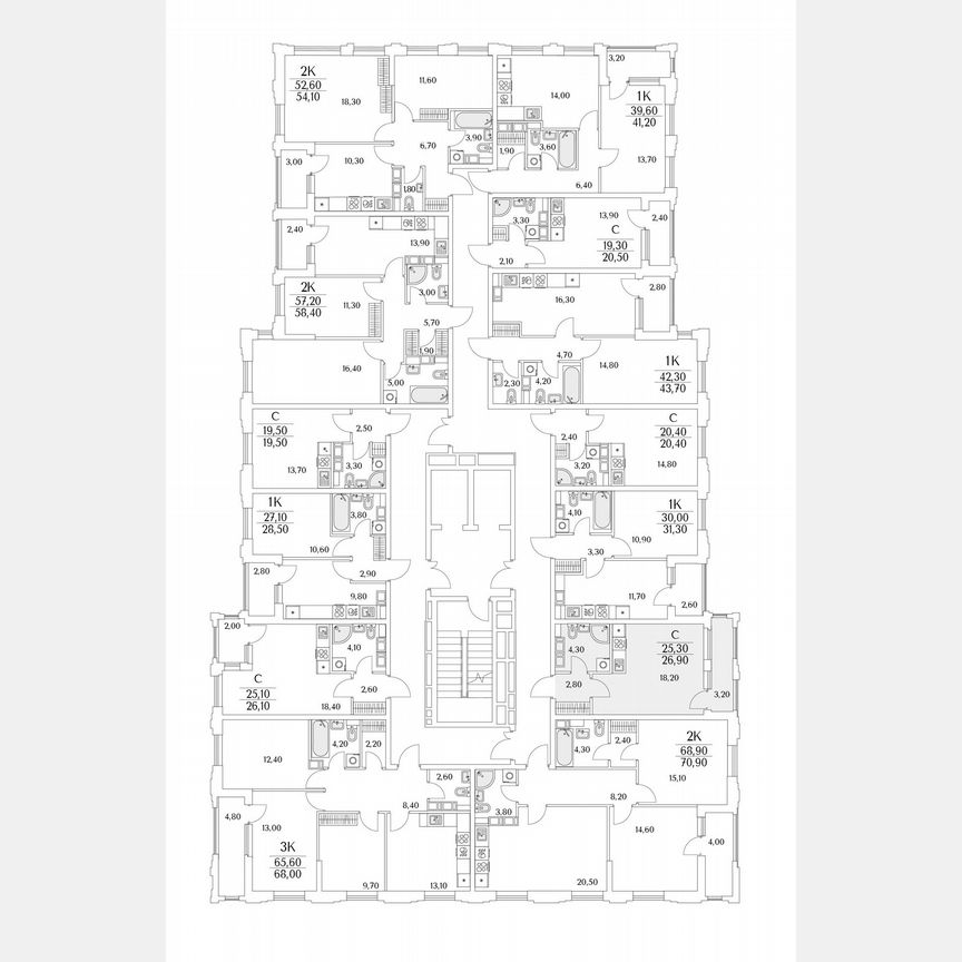 Квартира-студия, 43,9 м², 10/13 эт.