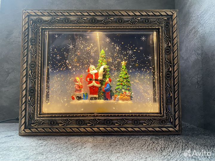 Новогодний музыкальный фонарь картина три вида