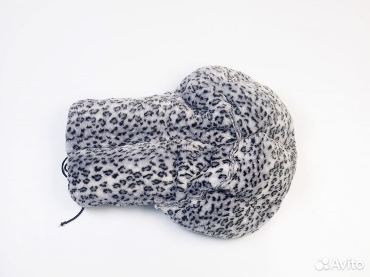 Матрас для санок меховой серый