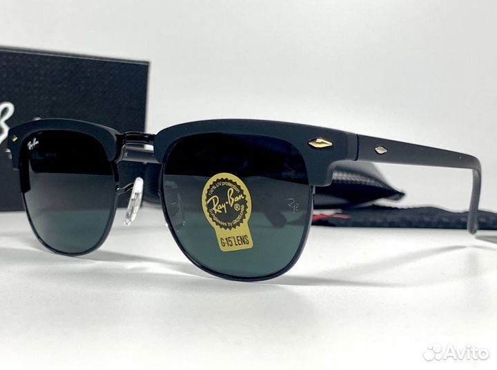 Очки Ray Ban Clubmaster черные матовые