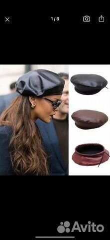 Бордовая женская беретка