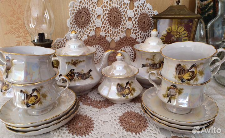Фарфоровый чайный сервиз СССР Полонное
