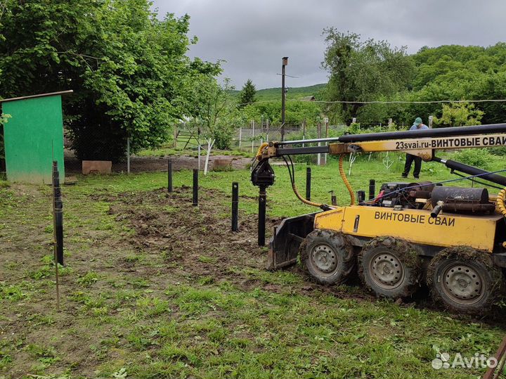 Монтаж винтовых свай