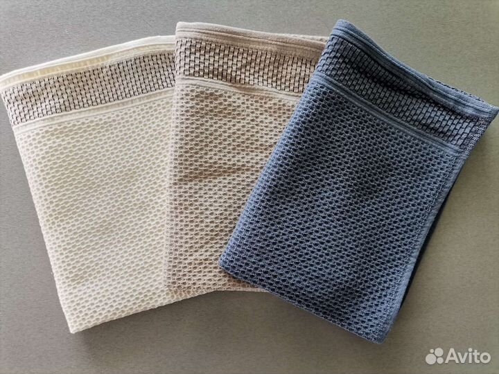 Кухонные полотенца махровые, вафельные, муслиновые