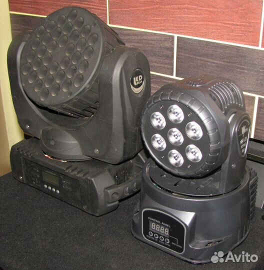 Головы LED светомузыка Pro 2шт Rgbw Строб Mic DMX