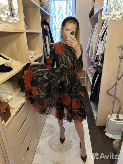 Dolce gabbana платье шелк шифон