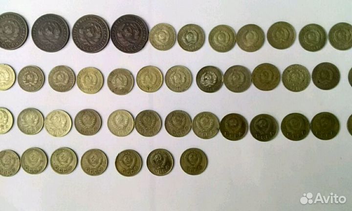 Монеты по 1 копейке с 1924 по 1957 год