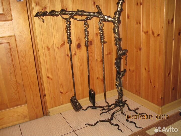 Художественная ковка каминный набор