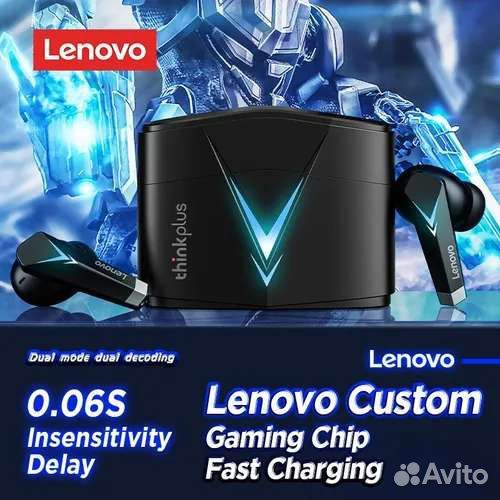 Беспроводные наушники lenovo lp6, игровые