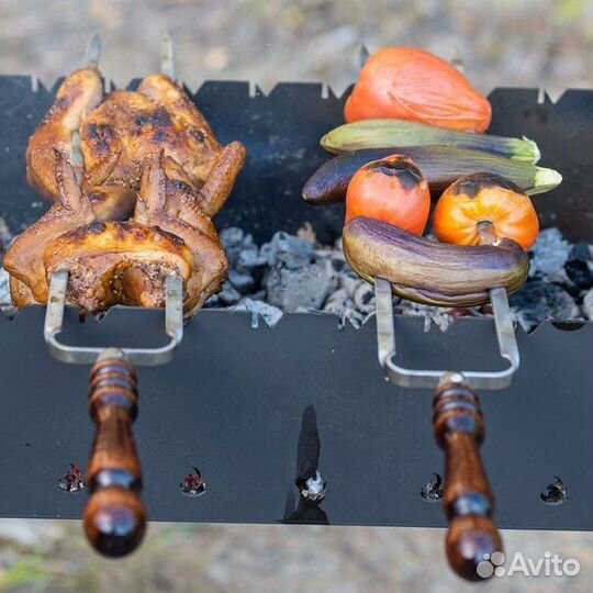 Шампура с деревянной ручкой, шампура люля кебаб