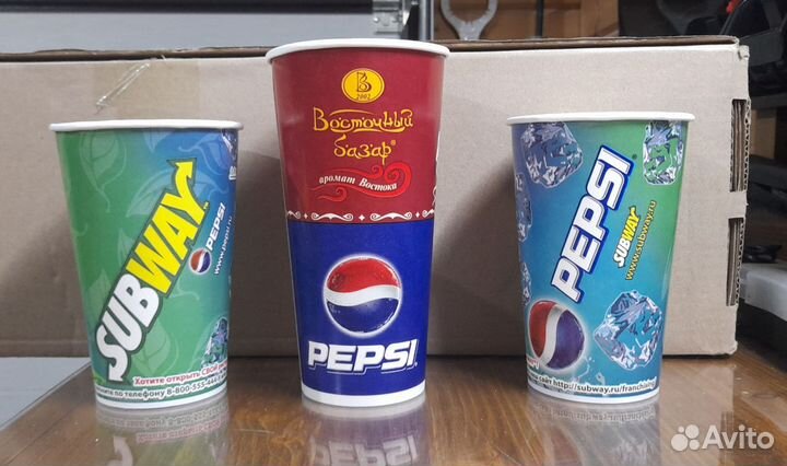 Стаканы pepsi(бумажные одноразовые)