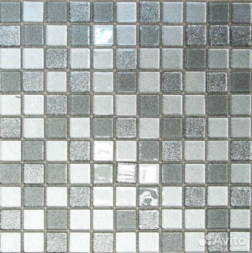 Стеклянная Мозаика Bonaparte Shine Silver (4x25x25