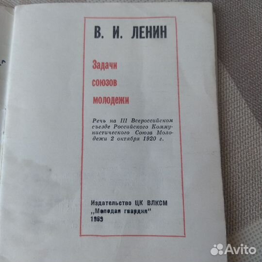 Книжка Ленин, Задачи союзов молодёжи