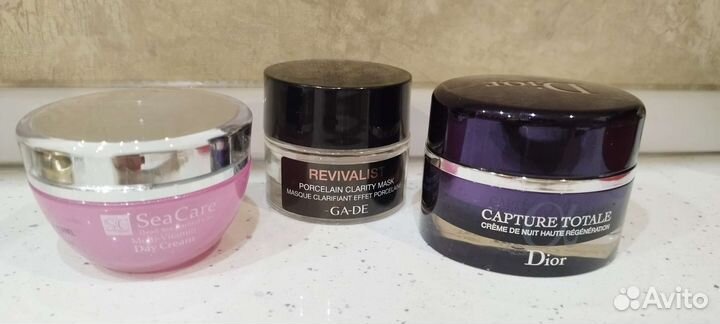 Банки пустые от крема Dior, SeaCare, GA-DE,marykay