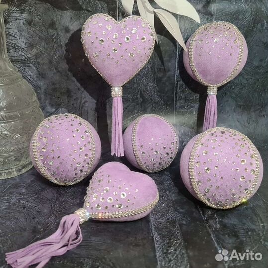 Наборы елочных игрушек, банты