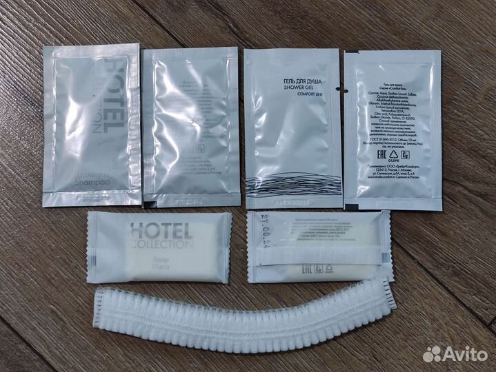 Одноразовый шампунь, гель для душа, мыло