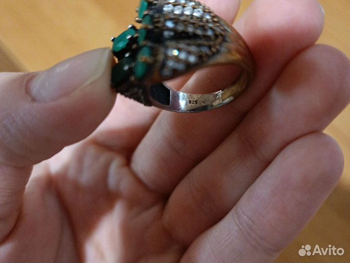 Серьги гвоздики кольцо подвеска комплект