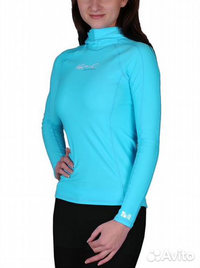 Женская гидромайка с капюшоном и длинными рукавами