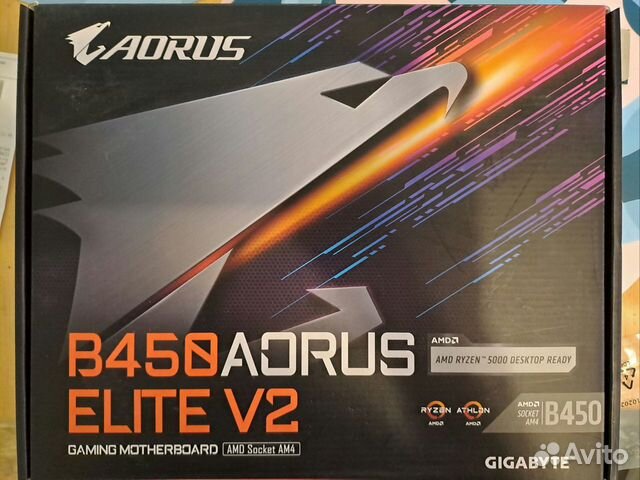 Материнская плата Gigabyte B450 Aorus elite v2