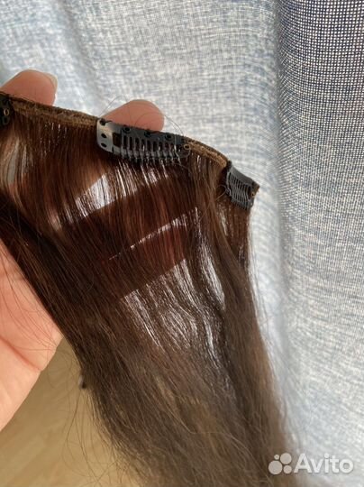 Волосы на заколках натуральные