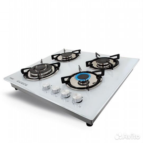 Варочная панель газовая HCG-443 белое стекло Ginzz