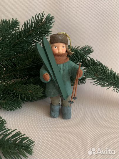 Ватная елочная игрушка