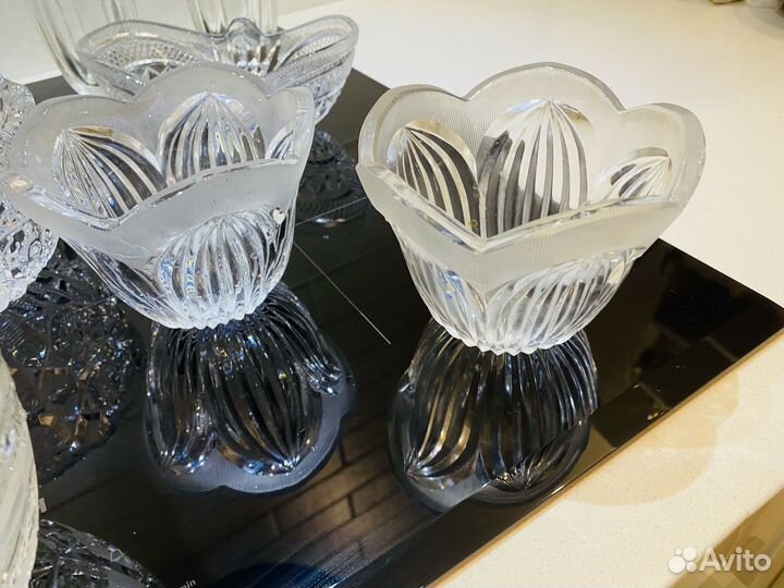 Хрустальная посуда СССР вазы, креманки, салатники