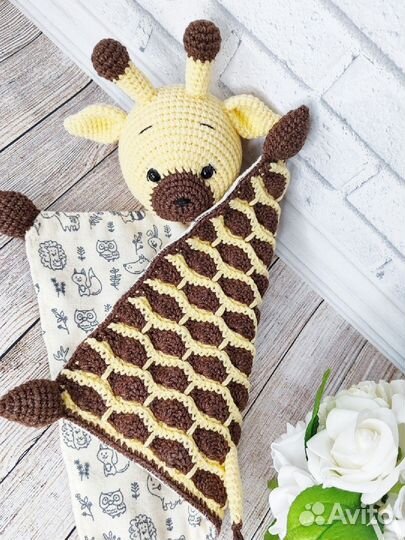 Комфортер вязаный Жирафик