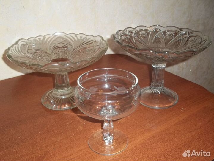 Хрусталь, стекло СССР Ваза,конфетница,бокалы,рюмки