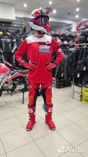 Комплект джерси+штаны Leatt 3.5 Ride Kit красный
