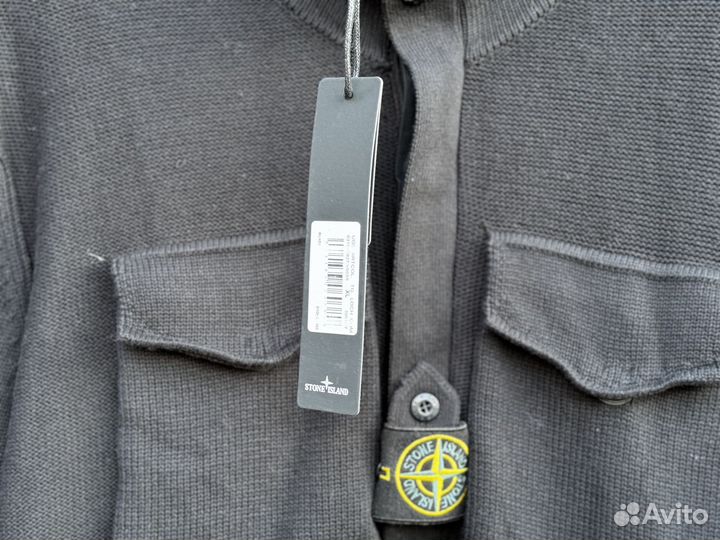 Чёрный плотный свитер Stone Island