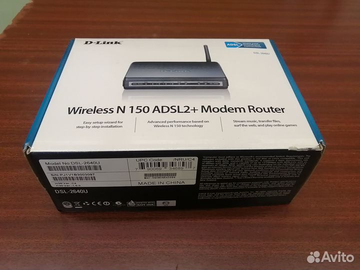 Роутер D- link DSL 2640U