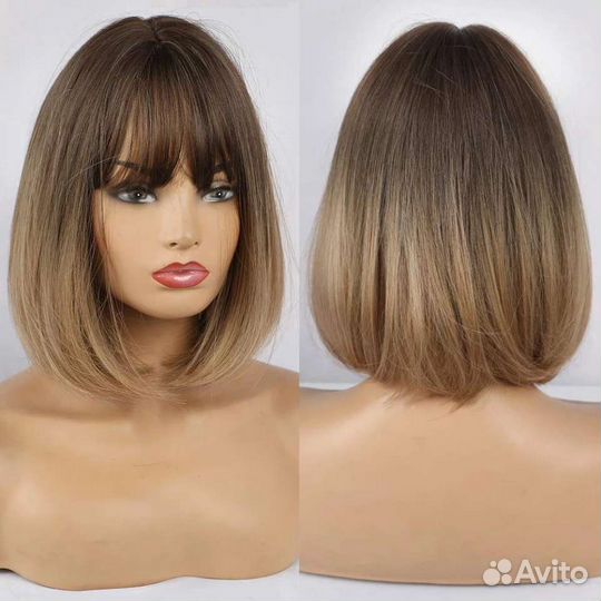 Парик каре русый омбре. Новый, красивый