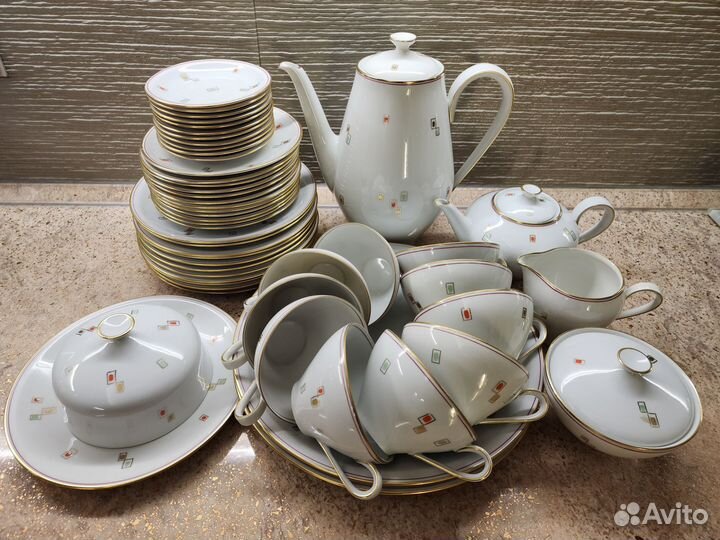 Чайный сервиз Jlmenau ГДР, 52 предмета