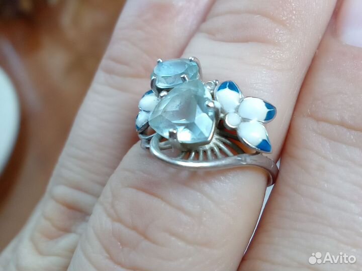 Серебряное кольцо соколов, винтажные броши