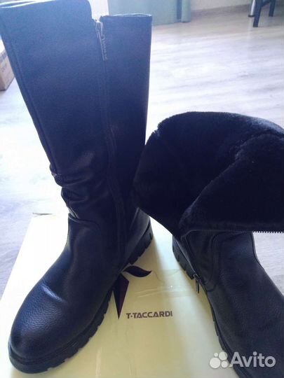 Сапоги женские зимние, натуральная кожа, мех