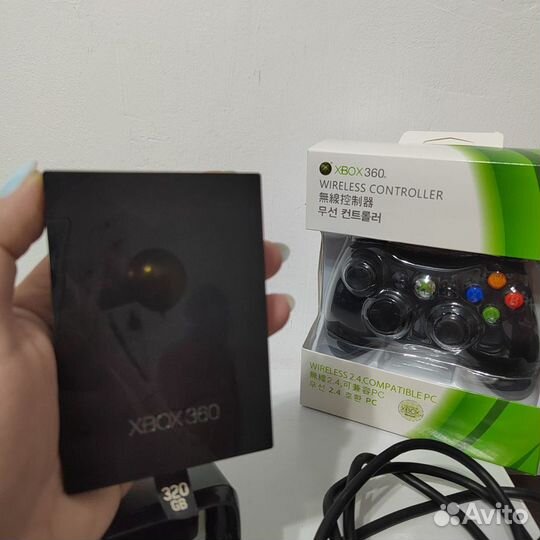 Xbox 360 Slim 320 гб. Прошивка 2в1. Магазин