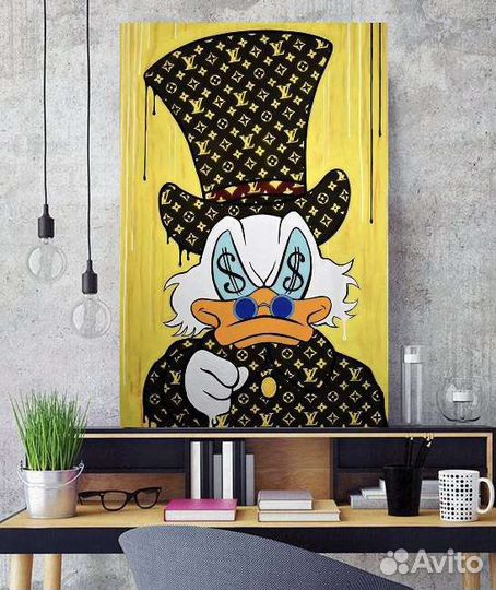 Денежная картина Скрудж Макдак для дома