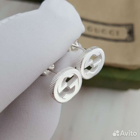 Серьги Gucci серебро 925