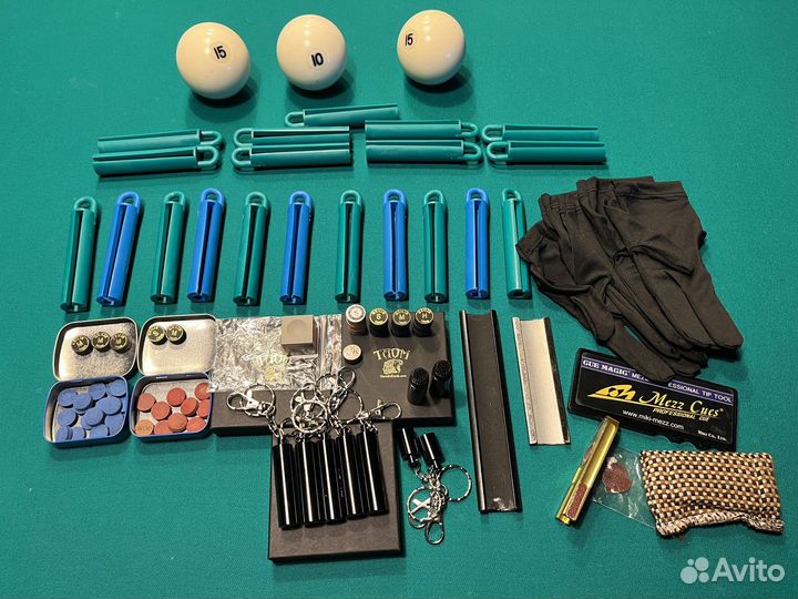 Аксессуары для бильярда / наклейки / мелки