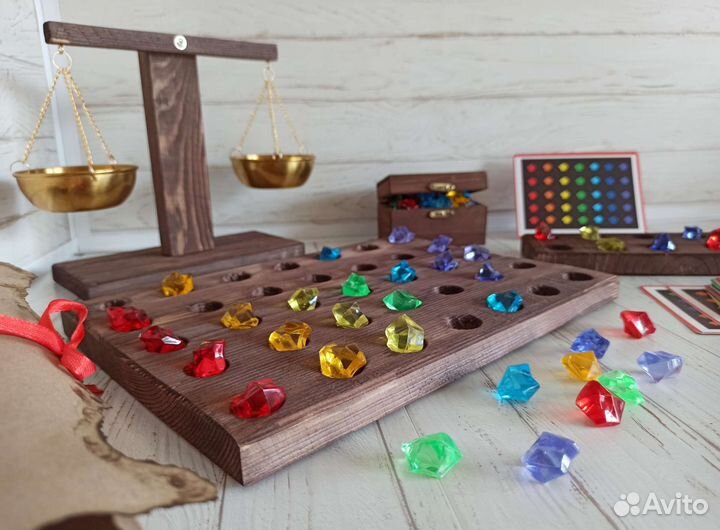 Игровой набор из дерева развивающий Пиратский