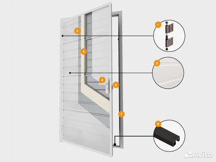 Дверь для гаража тёплая Ультра Дорхан