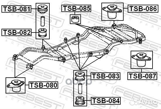Сайлентблок TSB-084 TSB-084 Febest